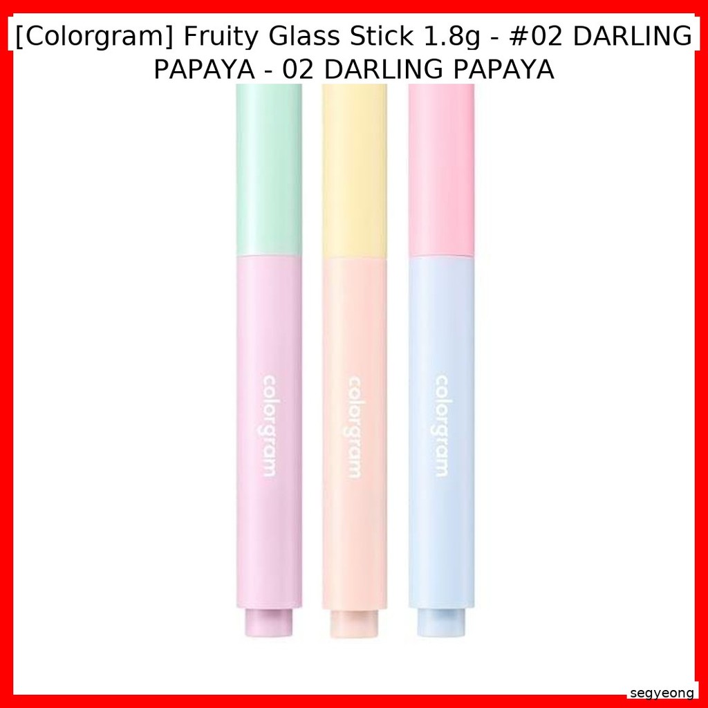 [Colorgram] Que thủy tinh trái cây 1.8g - #02 DARLING PAPAYA - 02 DARLING PAPAYA / Hydrating, Glossy