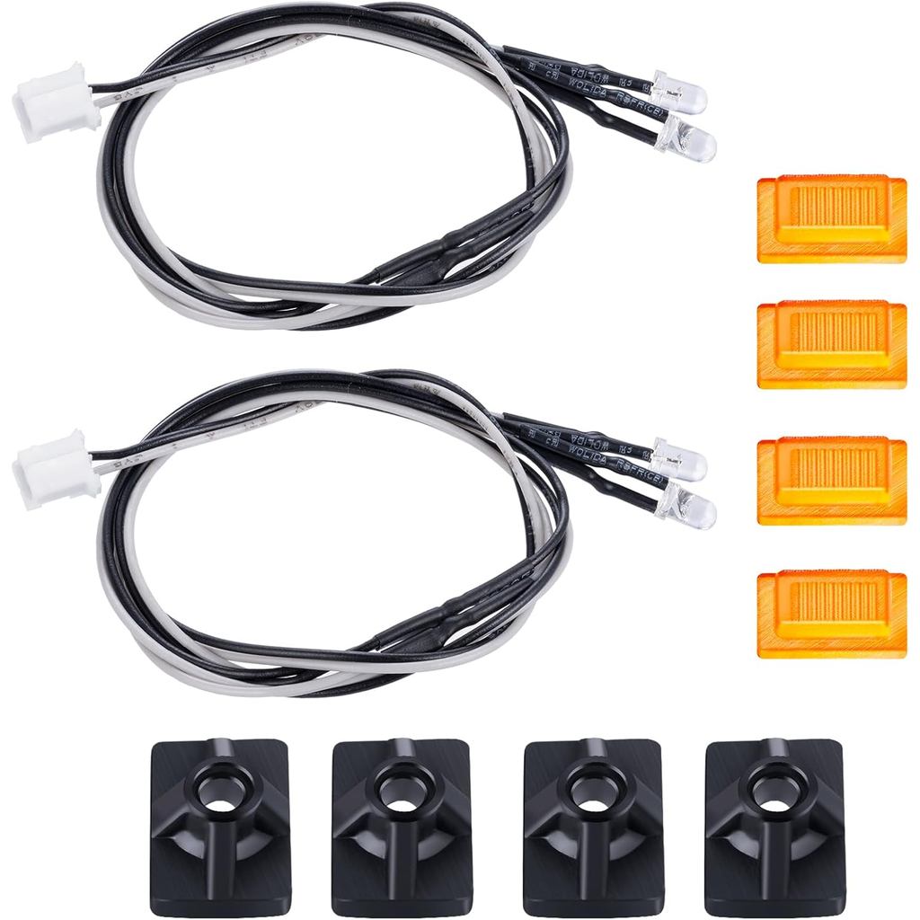 AXSPEED RC Bên Váy Đèn LED Cho 1 / 14 Tamiya Tractor R620 R470 Scania Trailer RC Truck (Vàng)