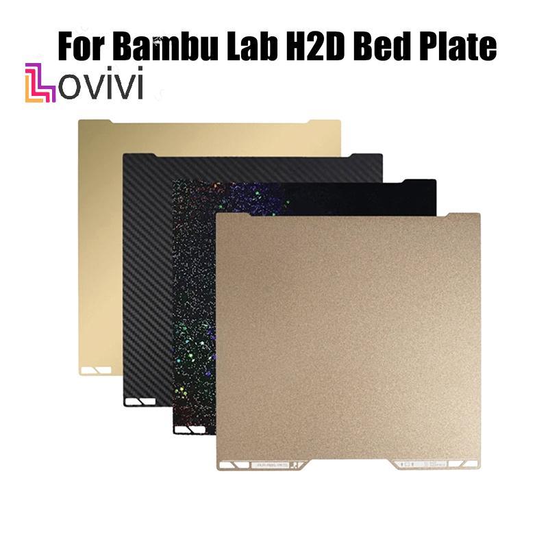 [Lovivivi] Dành Cho Đĩa Giường Bambu Lab H2d 380x380mm PEO PET PEI Tấm Họa Tiết Hai Mặt Cho Máy In B