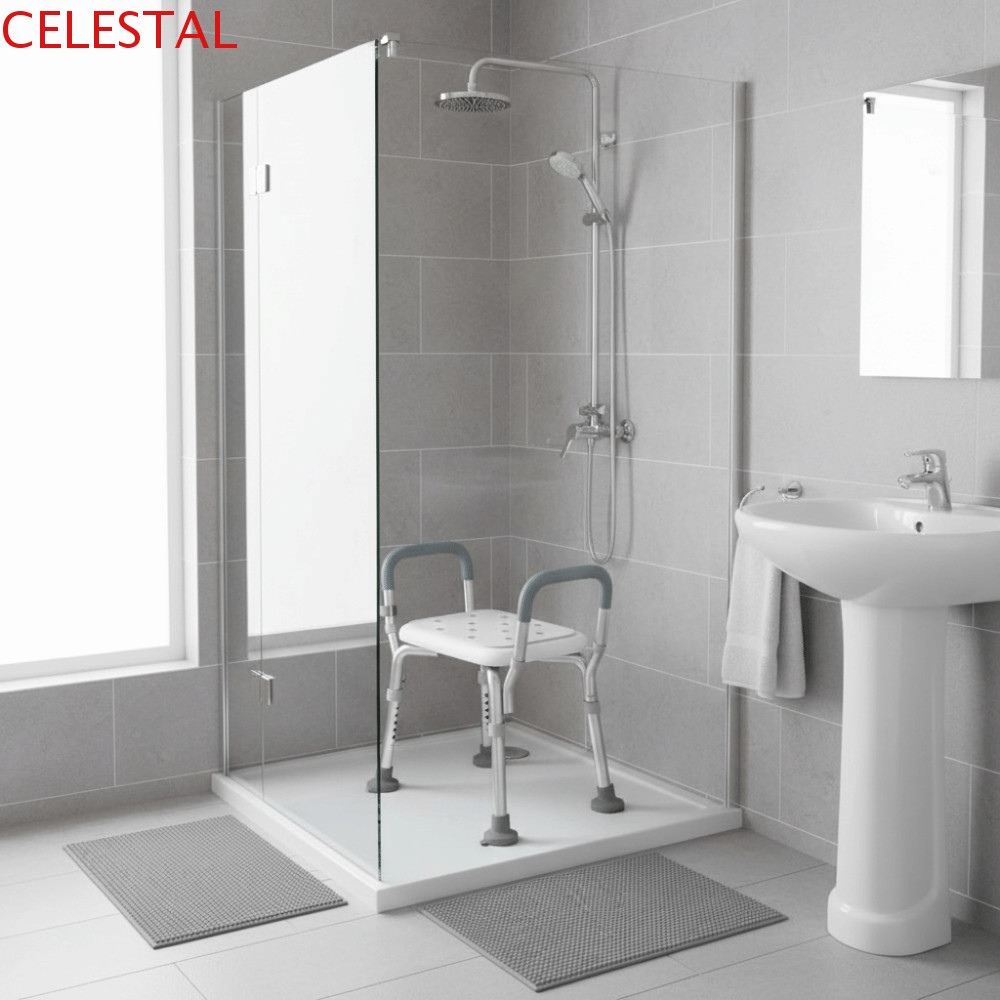 CELESTAL‌ Ghế Tắm Có Thể Điều Chỉnh, Chiều Cao Có Thể Điều Chỉnh Với Tựa Lưng Ghế Tắm Chống Trơn Trư