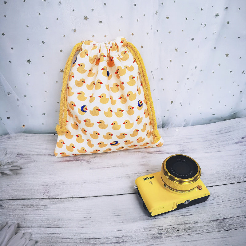 Thích hợp cho túi đựng máy ảnh Fuji 200D Túi lót A6000 Vịt dễ thương Phụ kiện dây rút di động di độn