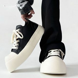 Sản phẩm mới Hàng có sẵn SHESRIM Giày thể thao nam nữ đế dày nâng cao đế dày Giày thường ngày Cặp đôi Mỹ Giày thể thao đầu lớn Derby20260118