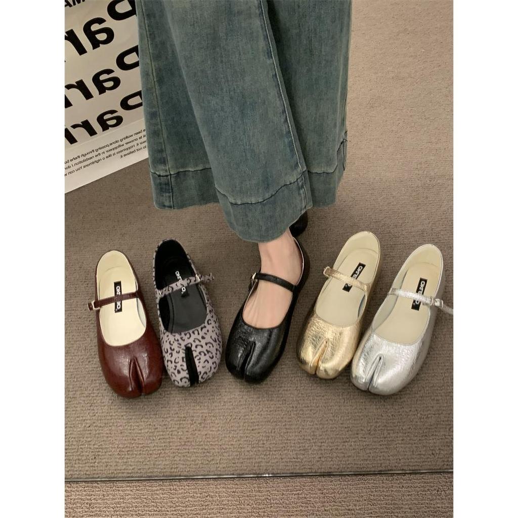 [Lamode] Pháp Niche Mary Jane Giày Nữ Mùa Xuân Thu Phong Cách Mới Khóa Phẳng Gót Đế Bằng Sang Trọng 