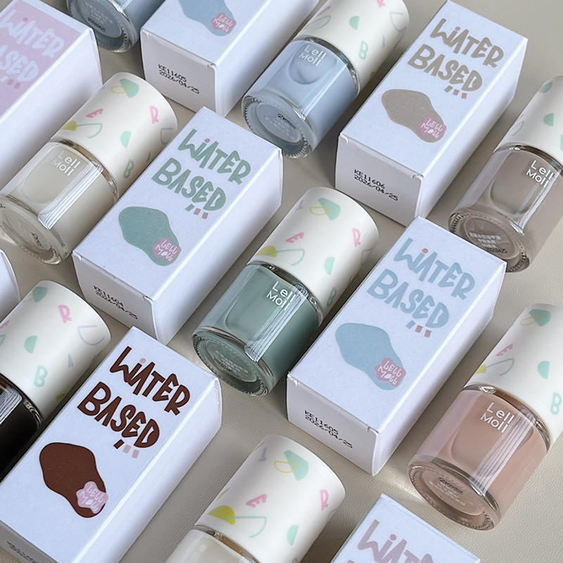 [H1 ~ H93] Sơn móng tay có thể xé được bằng nước Lellmoll 12 free Không đóng chai khô nhanh Không vị