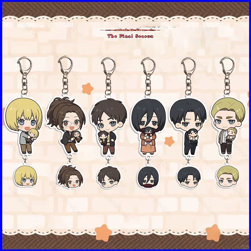 SV Tấn Công Titan Acrylic Móc Khóa Erwin Smith Mặt Dây Chuyền Hange Zoe Phụ Kiện Anime Ngoại Vi VS