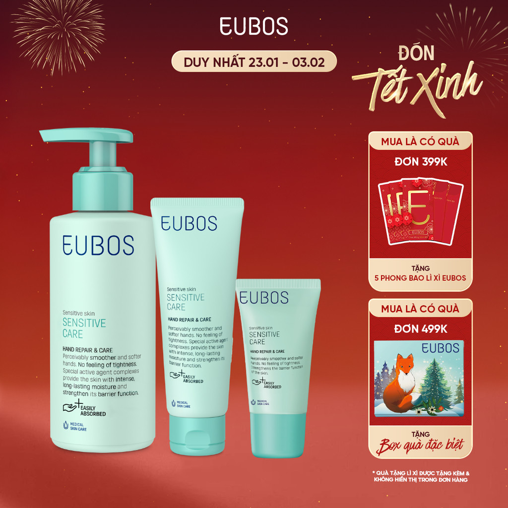 Kem Dưỡng Da Tay EUBOS Giúp Mềm Mịn, Dưỡng Ẩm Chuyên Sâu 24h Phù Hợp Cho Da Nhạy Cảm