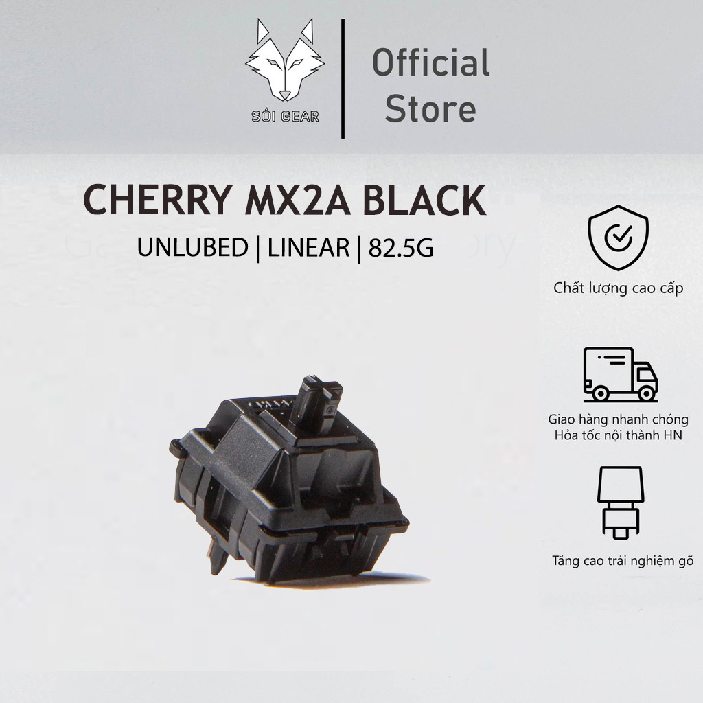 [HỎA TỐC HN - HCM] Công tắc bàn phím cơ | Pack 10 Switch Cherry MX2A Black Linear (Lubed) | Chất lượ
