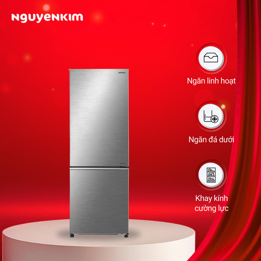 Tủ lạnh 2 cánh Hitachi Inverter 275 lít ngăn đông dưới R-B330PGV8 BSL