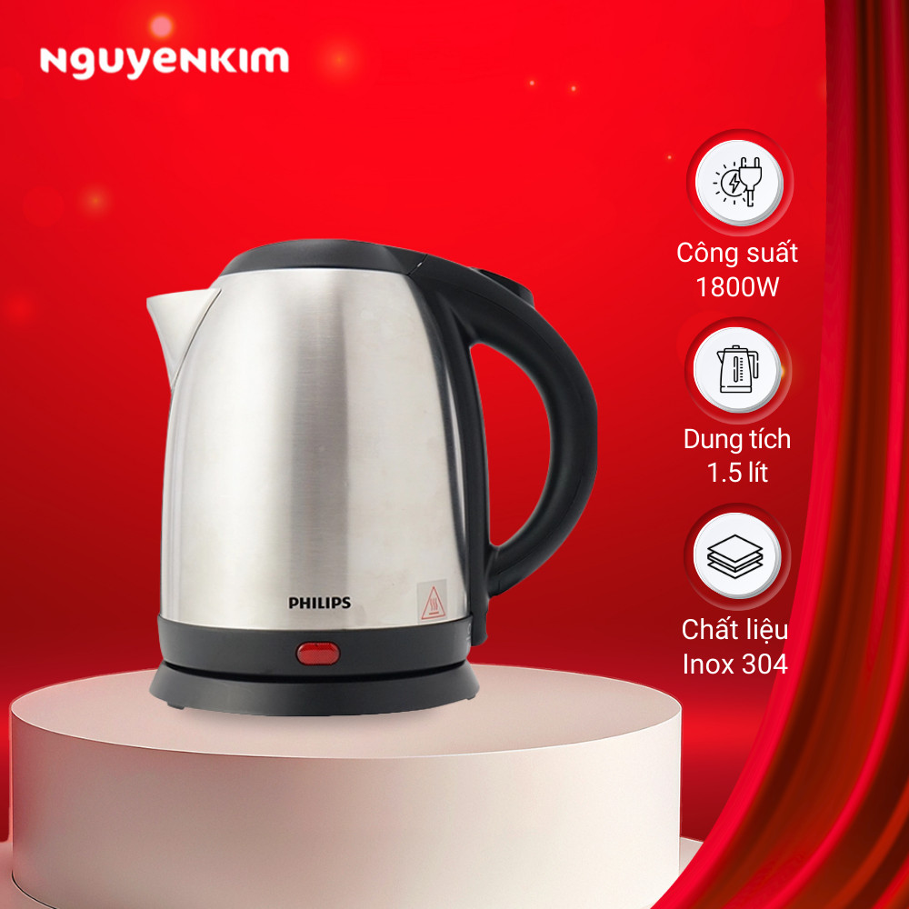 Bình đun siêu tốc Philips 1.5 lít HD9306