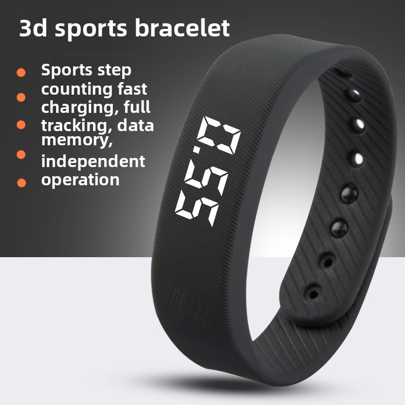 Vòng đeo tay đồng hồ báo thức kỹ thuật số silicon với màn hình AMOLED Đồng hồ báo thức rung rung run