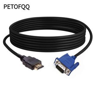 PETOFQQ 1-5m HDMI-Tương Thích Sang VGA Chuyển Đổi Chất Lượng Hàng Đầu Kết Nối Video Hiển Thị Kỹ Thuật Số Đầu Ra Cho PC HDTV