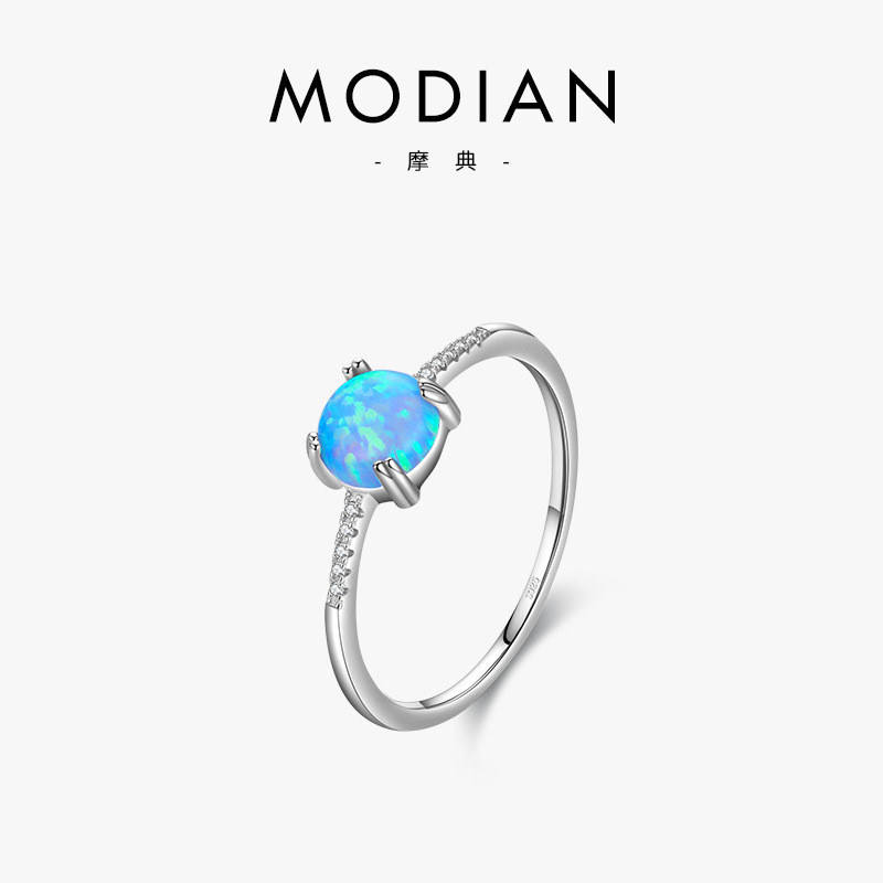 New Design Ring Female s925Pure Silver Opal Trendy Elegant Ring Jewelry Silver Accessories