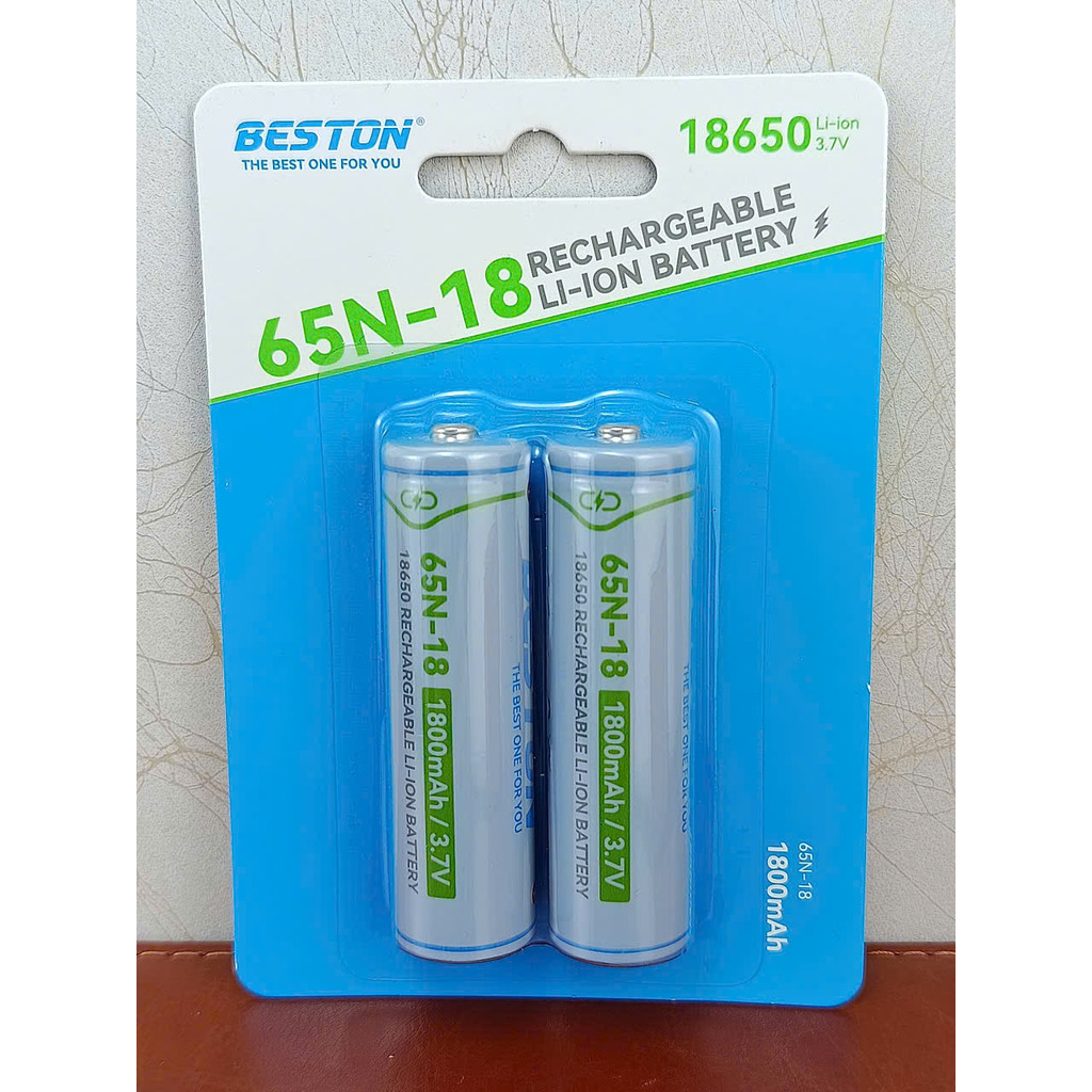 🔋 Vỉ 2 viên PIN Beston 18650 65N-18 3.7V Năng lượng mạnh mẽ