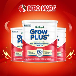 Sữa GrowPLUS+ Đỏ 1+ Lon 1,5kg Cho Bé 1-2 Tuổi Hỗ Trợ Phát Triển Não Bộ Chiều Cao - Bibomart