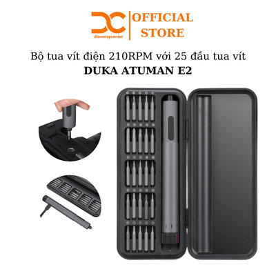 Bộ tua vít điện ATuMan E2 210RPM với điều chỉnh tốc độ kép, 25 đầu tua vít - Bảo hành 3 tháng - Shop Điện Máy Centre
