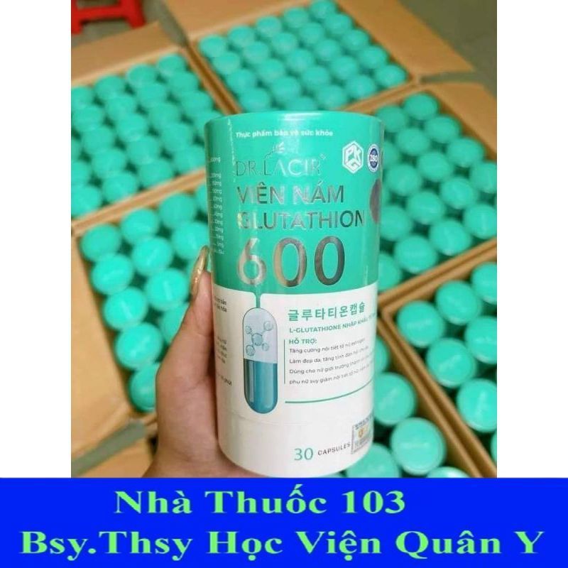 [nhà thuốc 103] Viên uống Glu 600 DR.LACIR, hộp 30 viên, hàng chính hãng, giá gốc