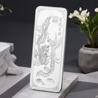 Trâm cài bạc nguyên chất 100g hình Rồng Phượng Chengxiang, chất lượng cao