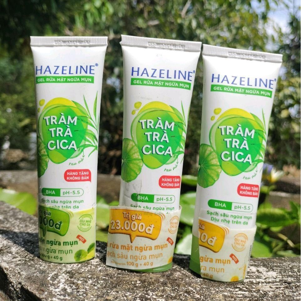 Hazeline COMBO 3 Sữa Rửa Mặt Hazeline Matcha Cica 40g Mỗi Tuýp Skincare