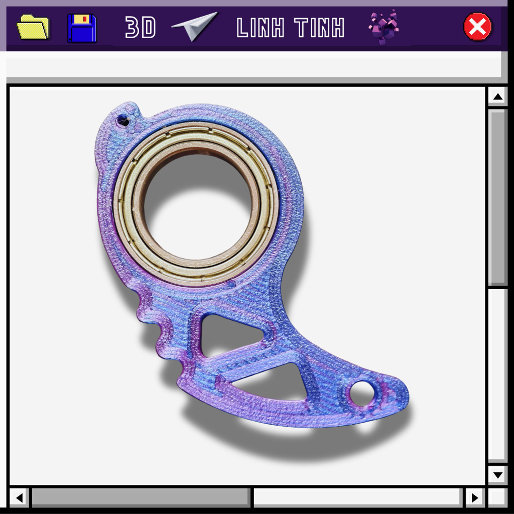 Móc Khóa Xoay - Keyrambit V4 (Màu Titan) - Vòng Bi Nhật