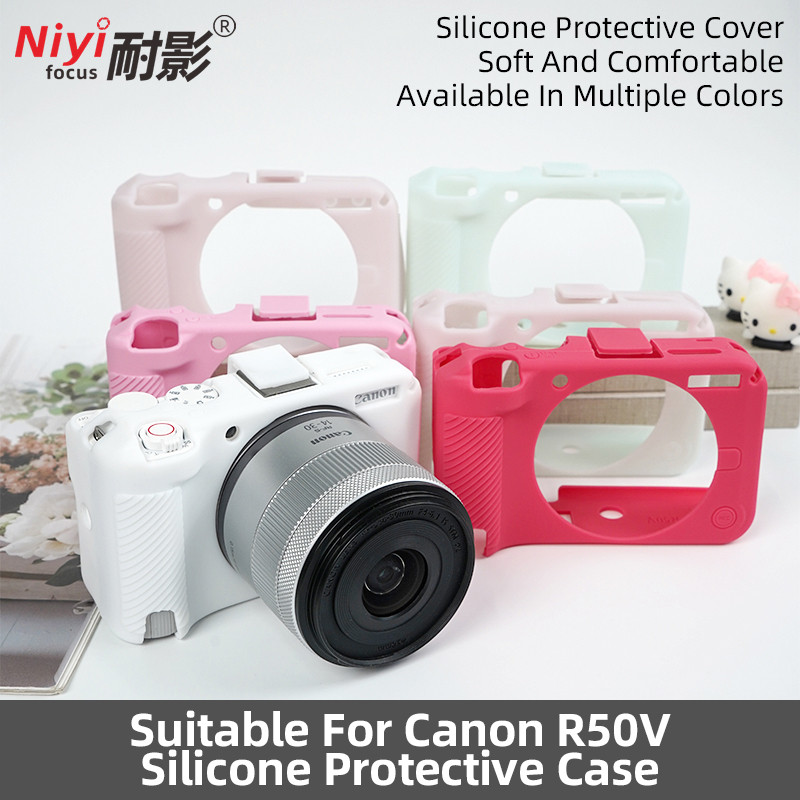 Ốp Lưng Silicon Cho Canon EOS R50V Vỏ Máy Ảnh Toàn Thân TPU Bảo Vệ Chống Trơn Trượt Phụ Kiện R50V