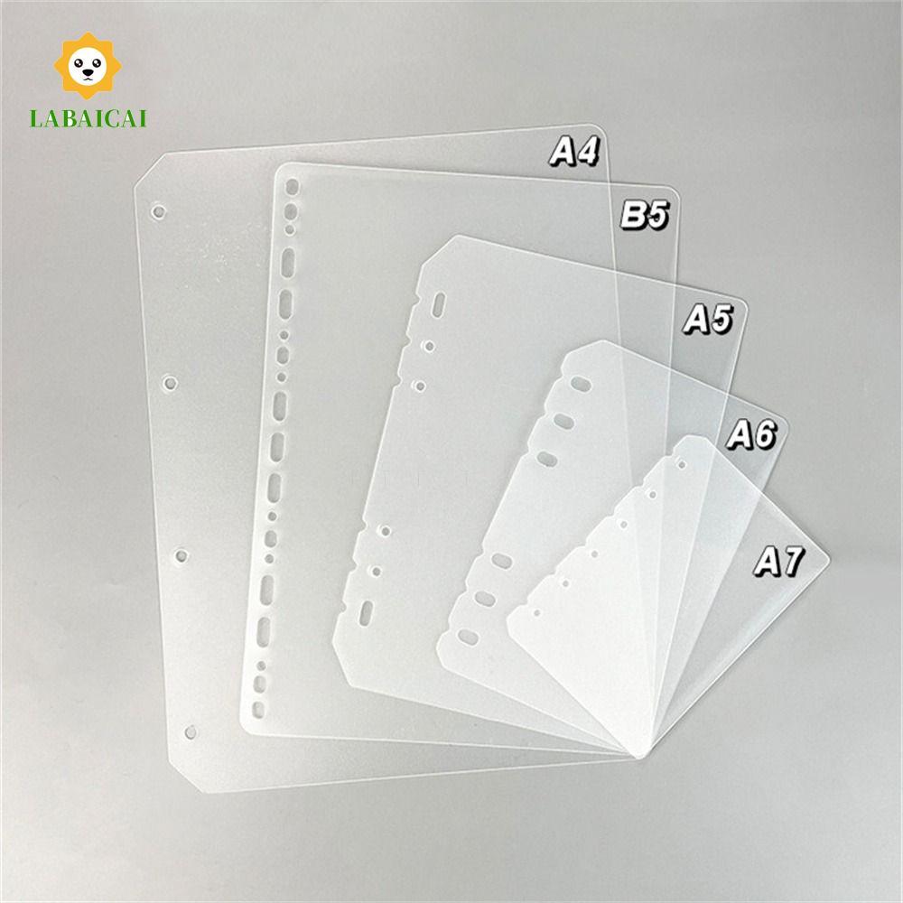 LABAICAI Loose-leaf Divider Matte Universal Board Page Trong suốt Giấy bên trong Chương trình nghị s