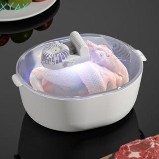 Máy cắt thịt đông lạnh XYAX, Hộp kháng khuẩn USB Sạc UV Nhà bếp Máy dập nhanh, Nắp trong suốt khô vật lý Dung tích lớn 4 trong 1 Máy rã đông thịt gà