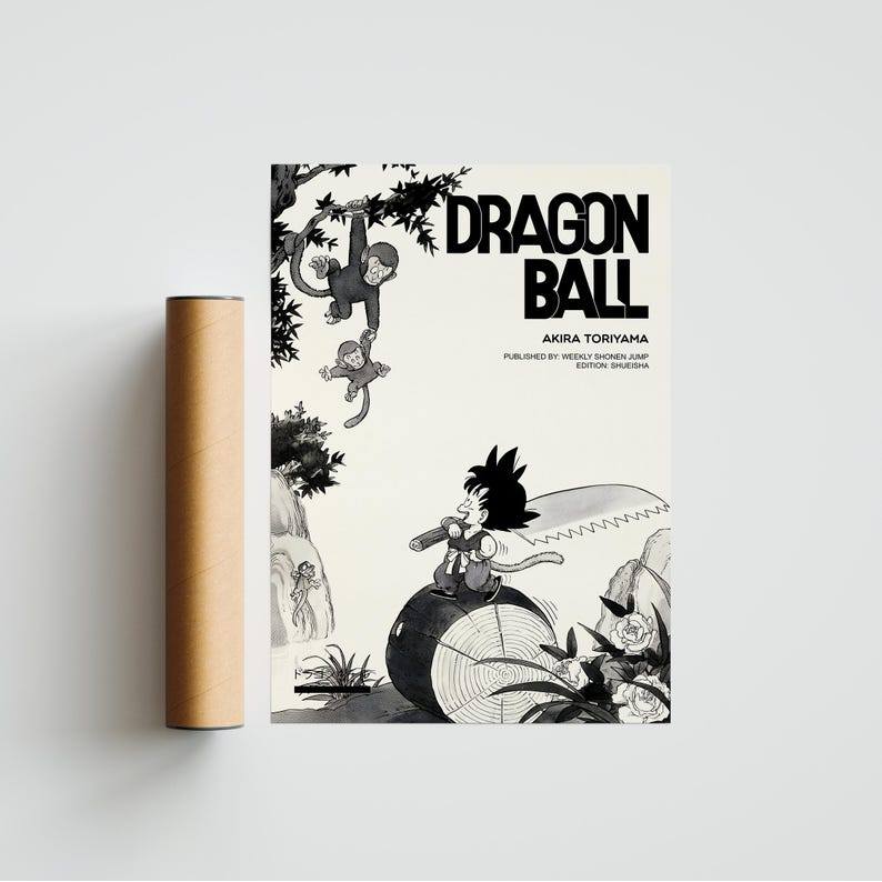 Bộ sưu tập Akira Toriyama – Poster Anime Warrior | In Manga Retro | Trang trí phòng thẩm mỹ Nhật Bản