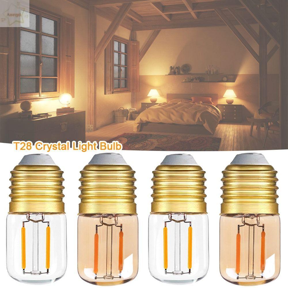 Bóng đèn pha lê AWNGD T28, Bóng đèn LED 1W E26 E27, Bóng đèn LED trắng ấm áp màu trắng cầm tay