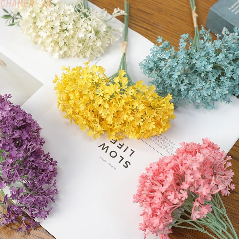 【CHAMER】Gypsophila Artificial Flower Bouquet Soft Plastic Stems for Wedding Arrangements【HomeLiving】