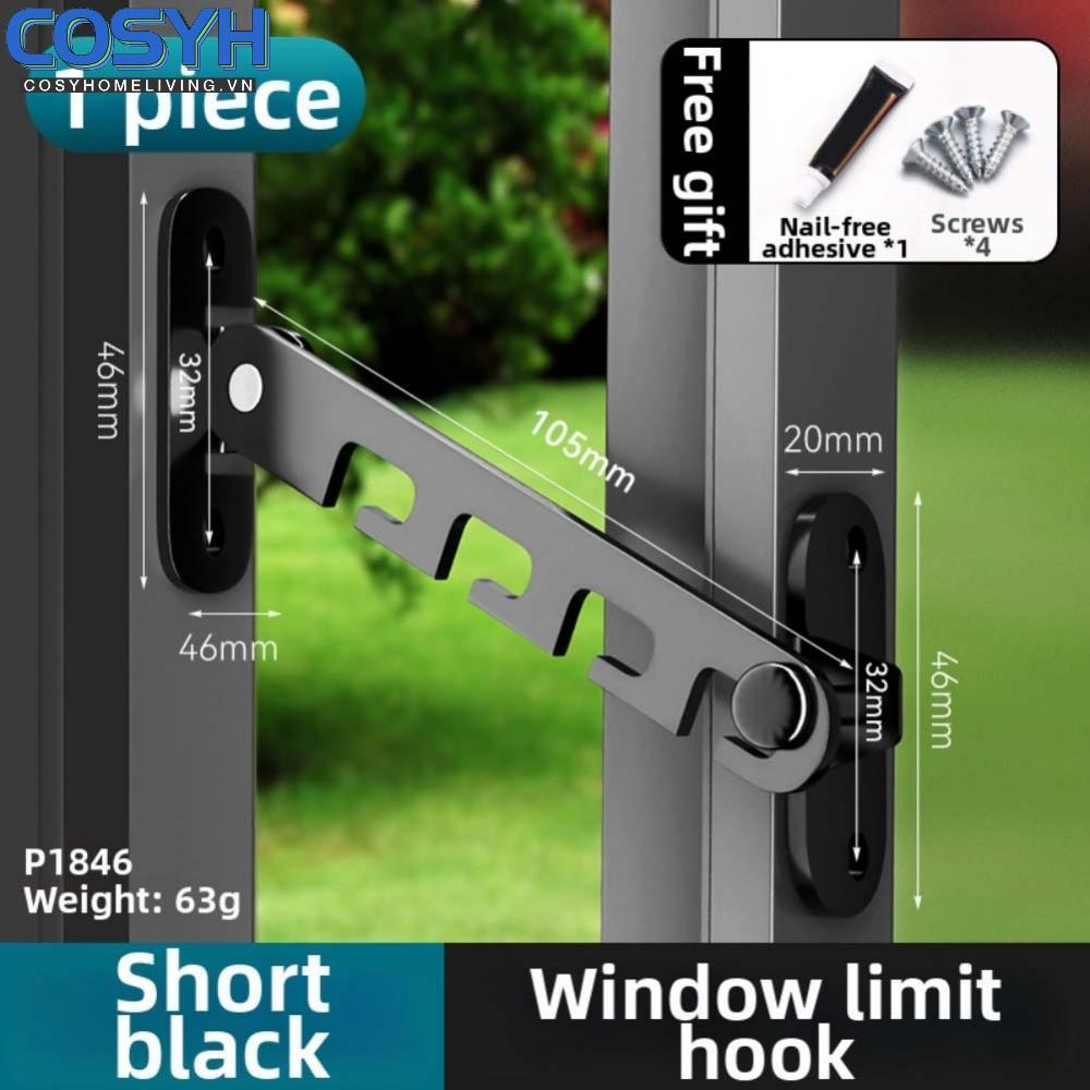 <cosyh>Carbon Steel Window Limiter 30x30x2cm for Indoor Outdoor Use Window Sash Stopper