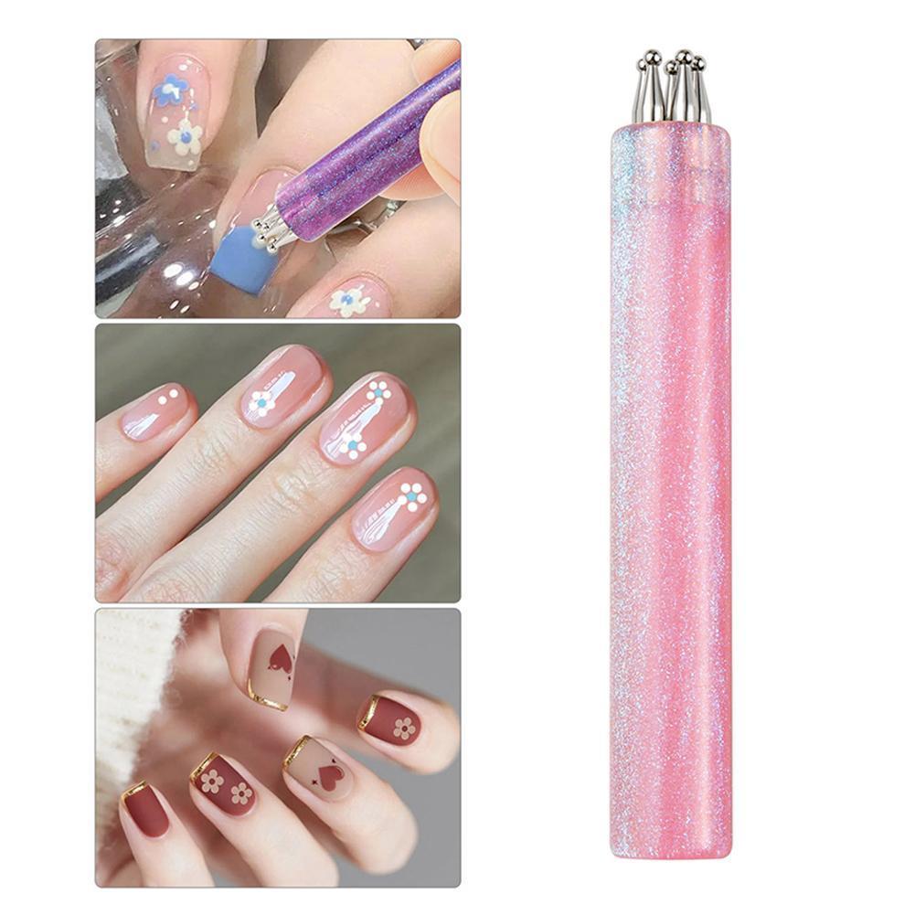 Hoa Móng Tay Chấm Bút 5 Cánh Hoa Acrylic Tay Cầm Bút Nghệ Thuật Thì Thiết Kế Móng Tay Một Hoa Tự Làm