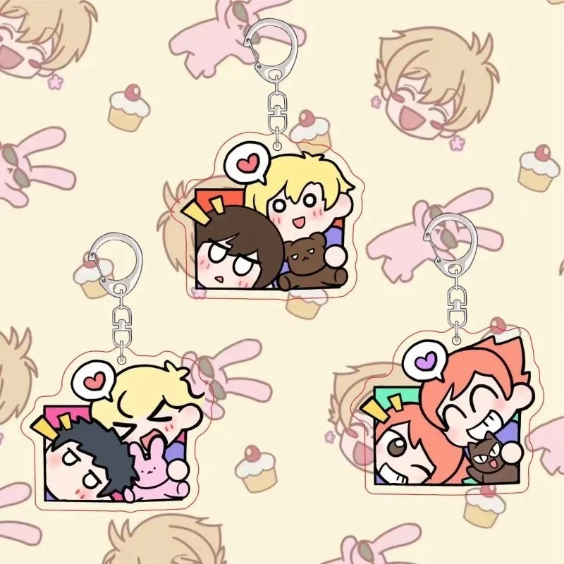 Móc khóa anime Ouran High School Host Club mica acrylic chibi dễ thương Câu Lạc Bộ Tiếp Viên Trường 