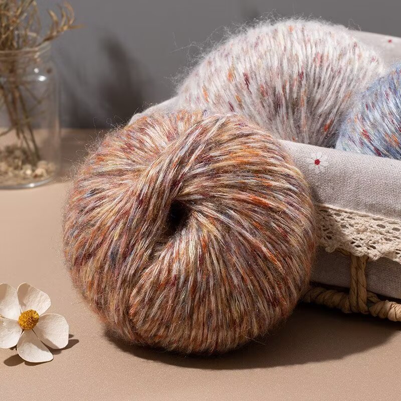 Bầu trời đầy sao đầy màu sắc Mohair Mohair Len alpaca Len alpaca Len Sợi len Bầu trời đầy sao đầy mà