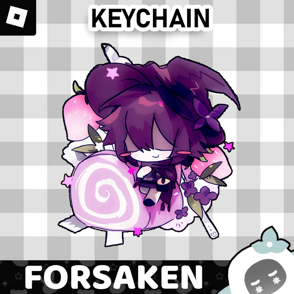 Ganci / Gantungan Kunci Akrilik ROBLOX FORSAKEN AZURE WITH CAKE