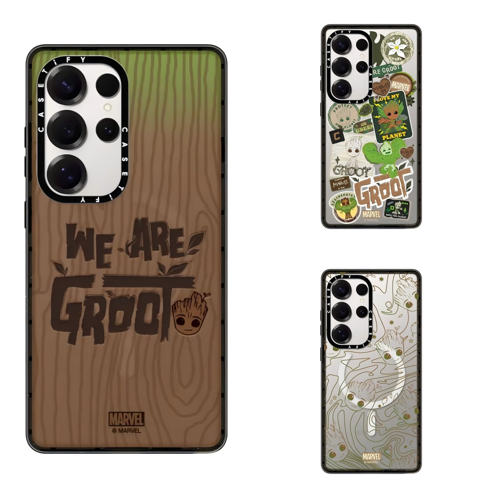 Ốp điện thoại từ tính Marvel 's We Are Groot cho Samsung Galaxy S22 S23 S24 S25 S26 Ultra Plus, Vỏ c