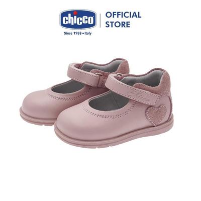 Giày tập đi trẻ em Chicco Ballerina màu hồng - 100% da