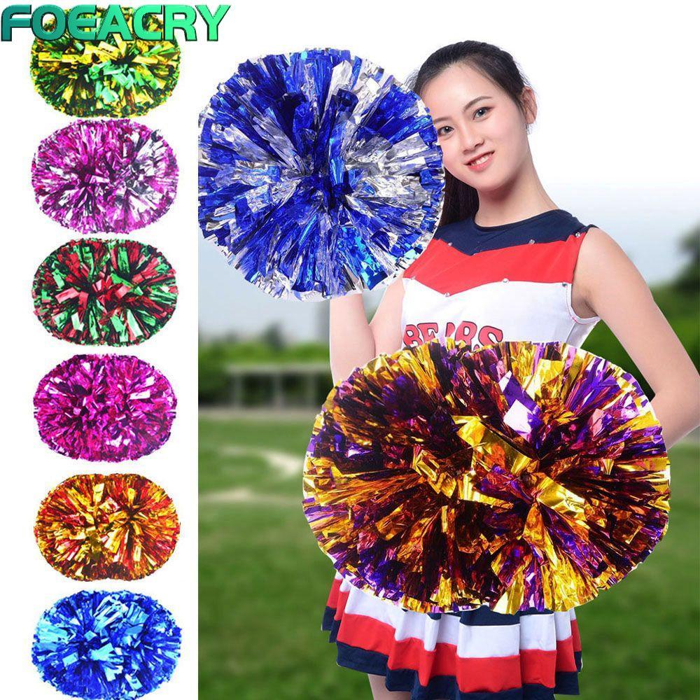 FOEACRY Cổ Vũ Bóng Cổ Vũ Phong Cách Nhẫn Đôi Lỗ Tay Cầm Thi Đấu Hoa Khiêu Vũ Trang Trí Tiệc