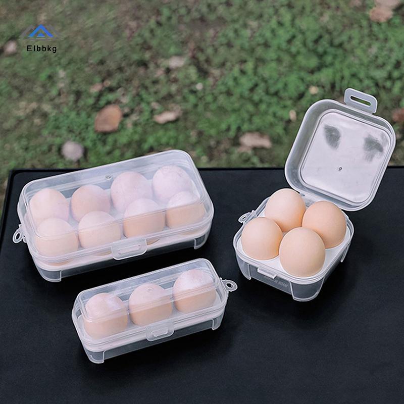 ELBBKG - Hộp Eggs Organizer 3/4/8 Lưới Trong Suất, Phù Hợp Cho Cắm Trại và Tiệc Nướng Ngoài Trời