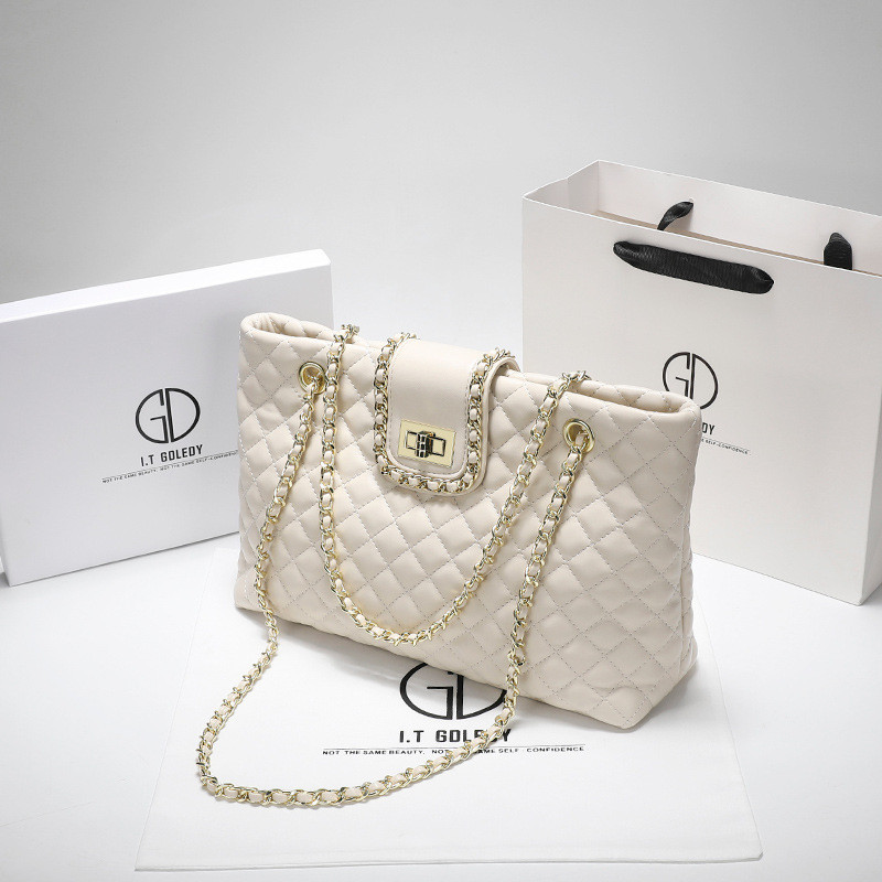 Hồng Kông IT GDLEDY Da Thật Chính Hãng Túi Tote Dung Tích Lớn 2022 Phong Cách Mới Nữ Một Vai Dây Xíc