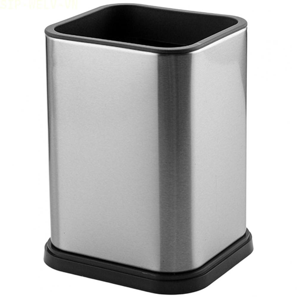 {WELV}Stainless Steel Cutlery Holder with Drainage Holes for Kitchen Utensil Organizer