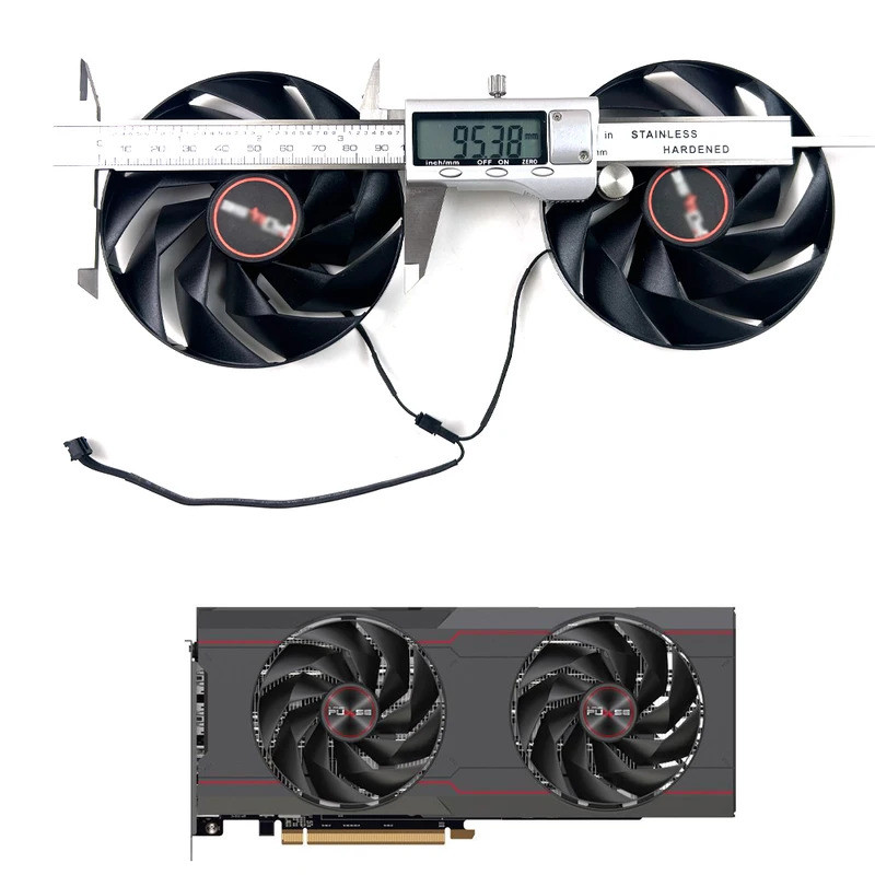 Quạt Làm Mát MỚI 95mm 4pin FD10015M12D RX6750XT GPU FAN Cho SAPPHIRE Radeon RX7600XT 7700XT 7800XT P