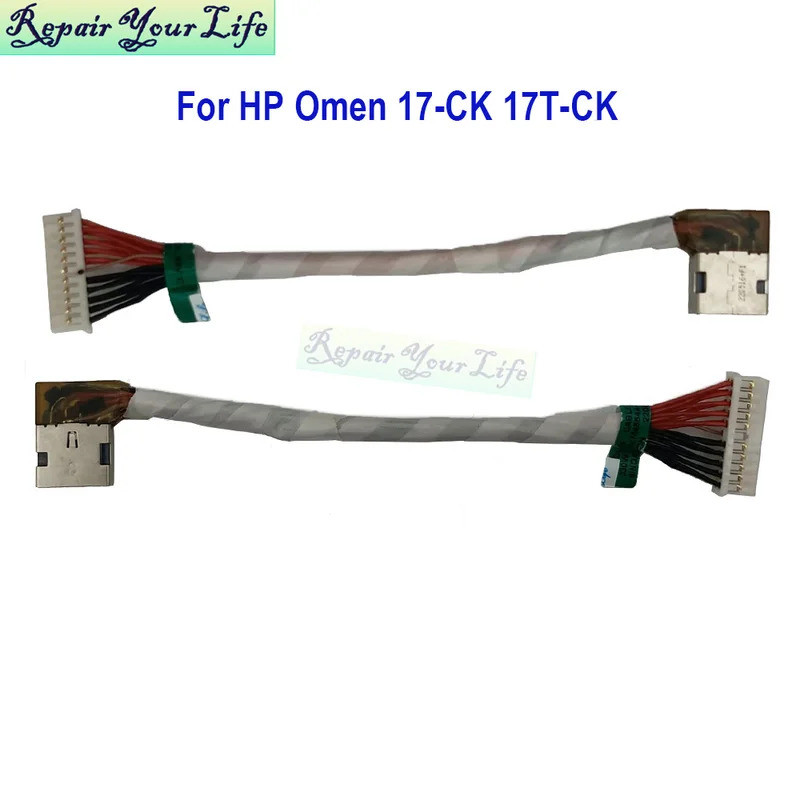 Laptop DC Jack Cáp Nguồn Cho HP Omen 17-CK 17T-CK TPN-Q266 330W M45544-S32 M57115-001 17.3 Đầu Nối S