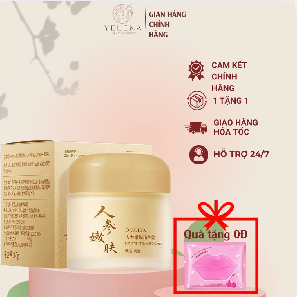 Kem Dưỡng Da Tổ Yến Collagen Ogulia, Dưỡng Trắng Căng Bóng Hỗ Trợ Giảm Nám Tàn Nhang 60g