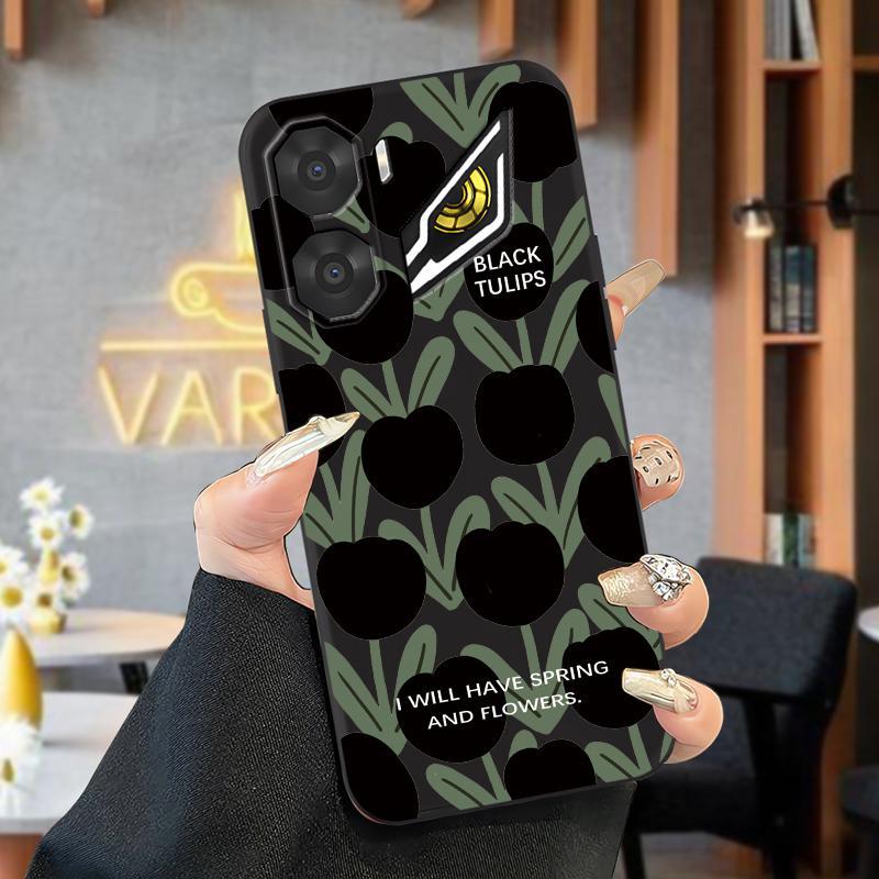 Ốp Lưng Cho ZTE Nubia Neo 2 5G Neo 3 5G Neo 5G Âm Nhạc Nubia 2 Neo 3 GT Black Tulips Ốp Điện Thoại Z