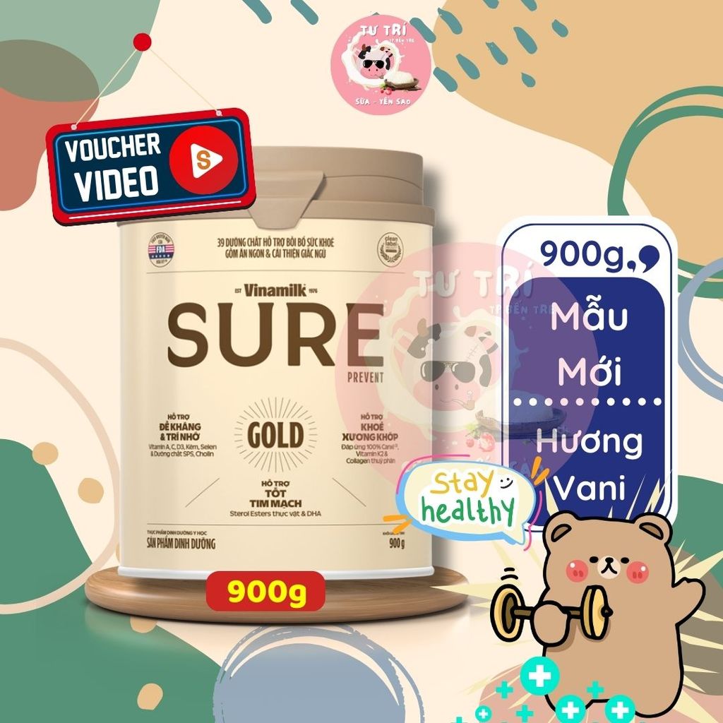 Sữa Bột Vinamilk Sure Gold ( Sure Prevent ) lon 900g.