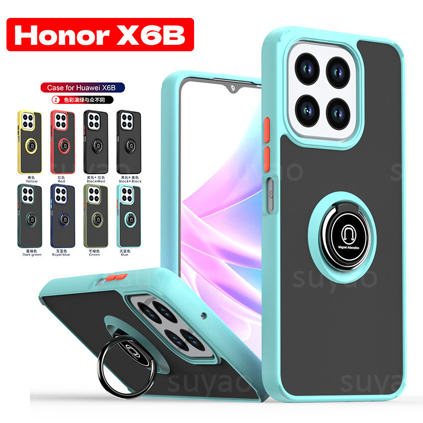 Dành Cho Honor X5B + Plus X5BPlus X6 B X6B X9B X8B X9 A 2024 Ốp lưng Vòng Đứng Vỏ Chống Sốc Từ Tính 