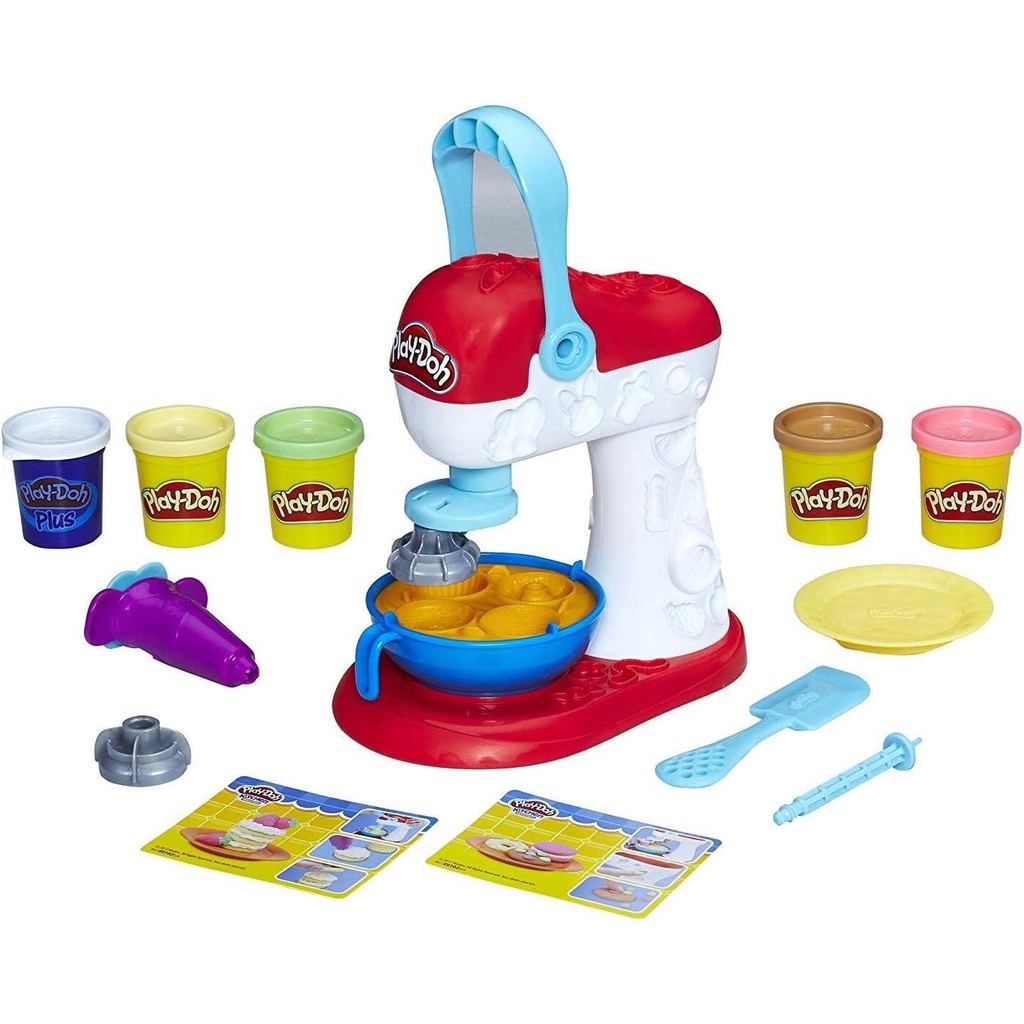 Máy trộn vật liệu quay Play-Doh Kitchen Creations, màu nâu