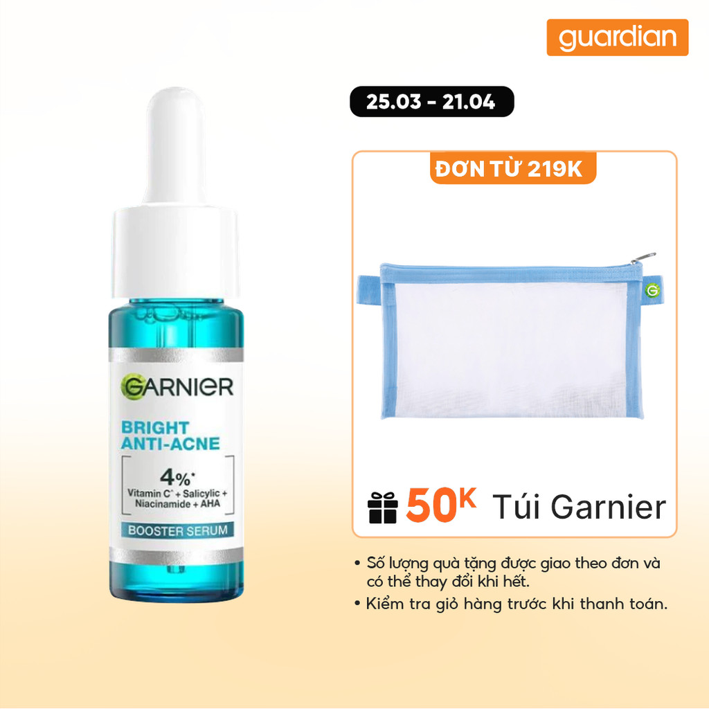 Dưỡng Chất Hỗ Trợ Giảm Mụn Garnier Bright Anti-Acne Booster Serum 15Ml