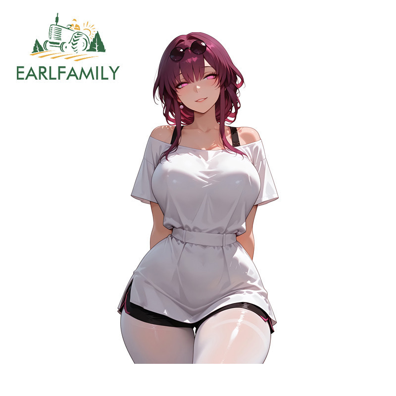 EARLFAMILY Kafka HSR Nhãn Dán Xe Máy Ván Lướt Sóng Vali Đáng Yêu Chống Thấm Nước Vinyl Decal Trang T