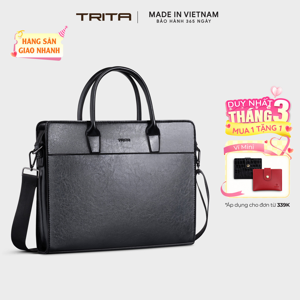 Cặp công sở Trita (Thời trang nam đựng vừa laptop 13.3 inch - Cặp da TCA21) Bagsmart
